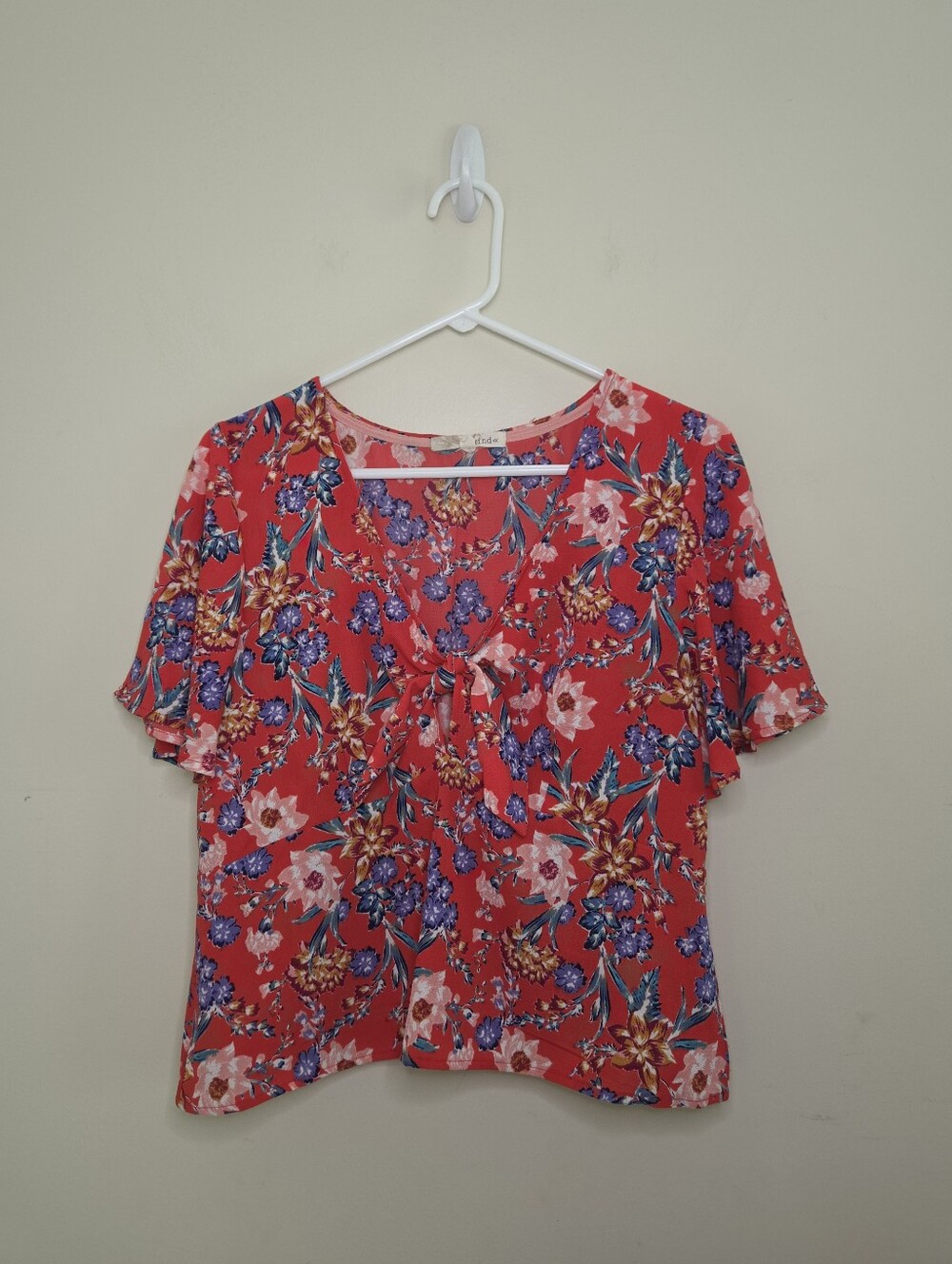 Women's Rewind Floral Print Top Sz XL
